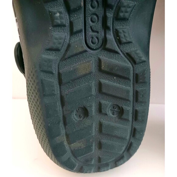 Disney Parks X Crocs Christmas Mickey 2020 Blue Holiday Print Red Lining Sz W 8 - Picture 11 of 12